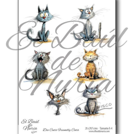 Die Cuts Friendly Cats