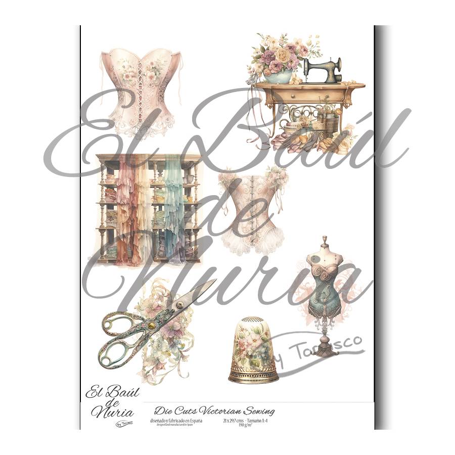 Die Cuts scrapbooking "Victorian Sewing"