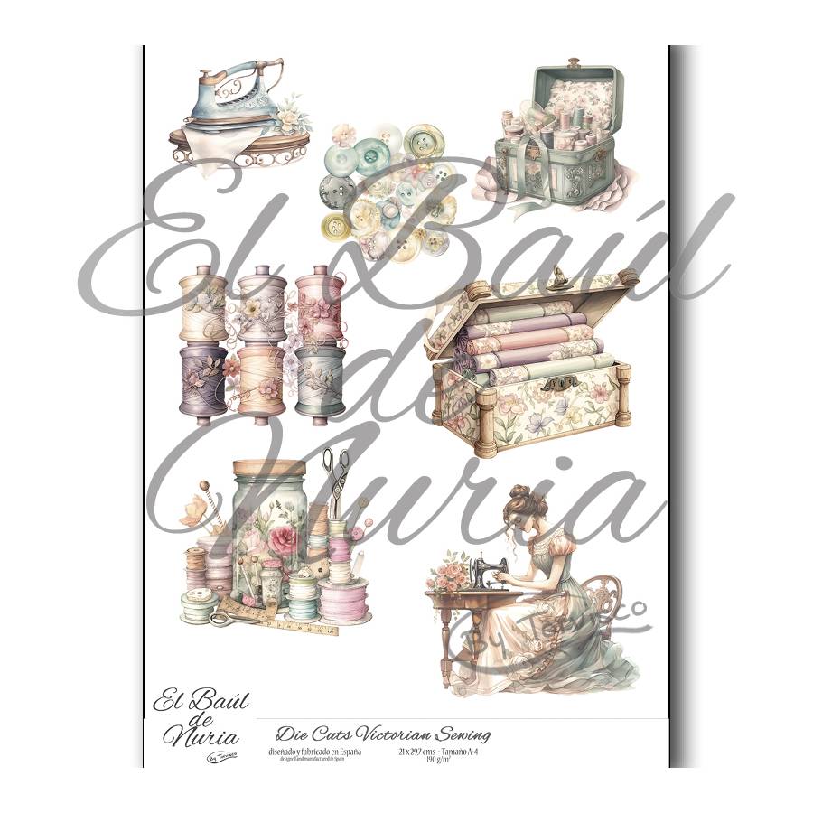 Die Cuts scrapbooking "Victorian Sewing"