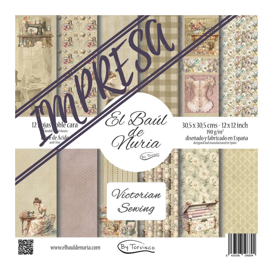 Colección scrapbooking "Victorian Sewing"