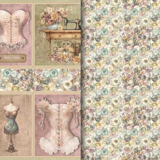 Colección scrapbooking Victorian Sewing