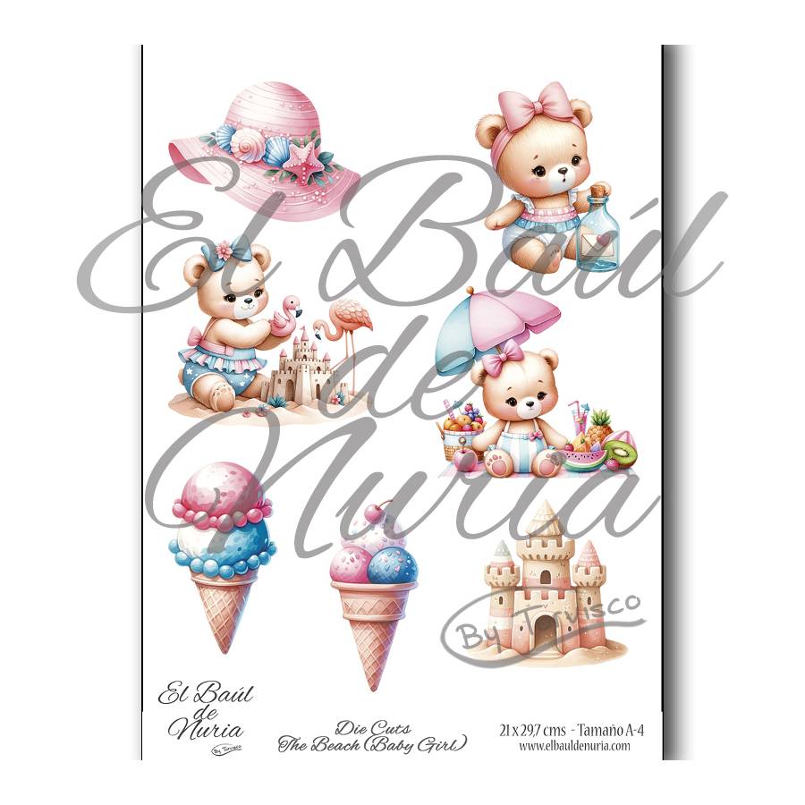 Die Cuts scrapbooking The Beach (Baby Girl)