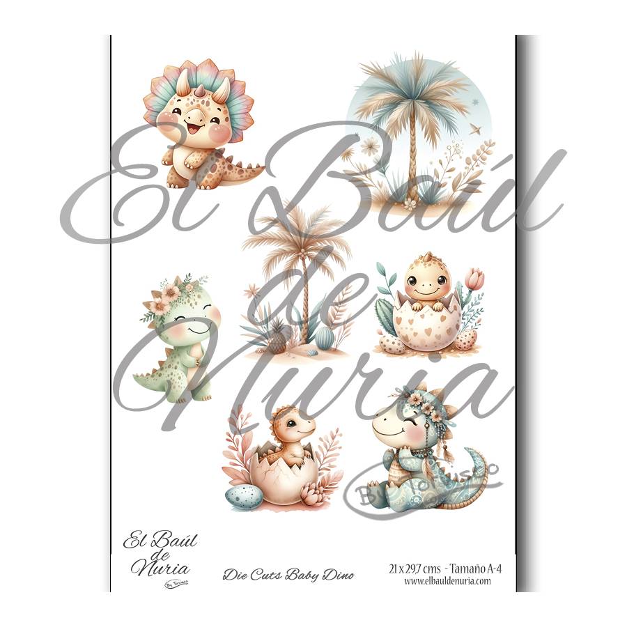 Die Cuts scrapbooking Baby Dino