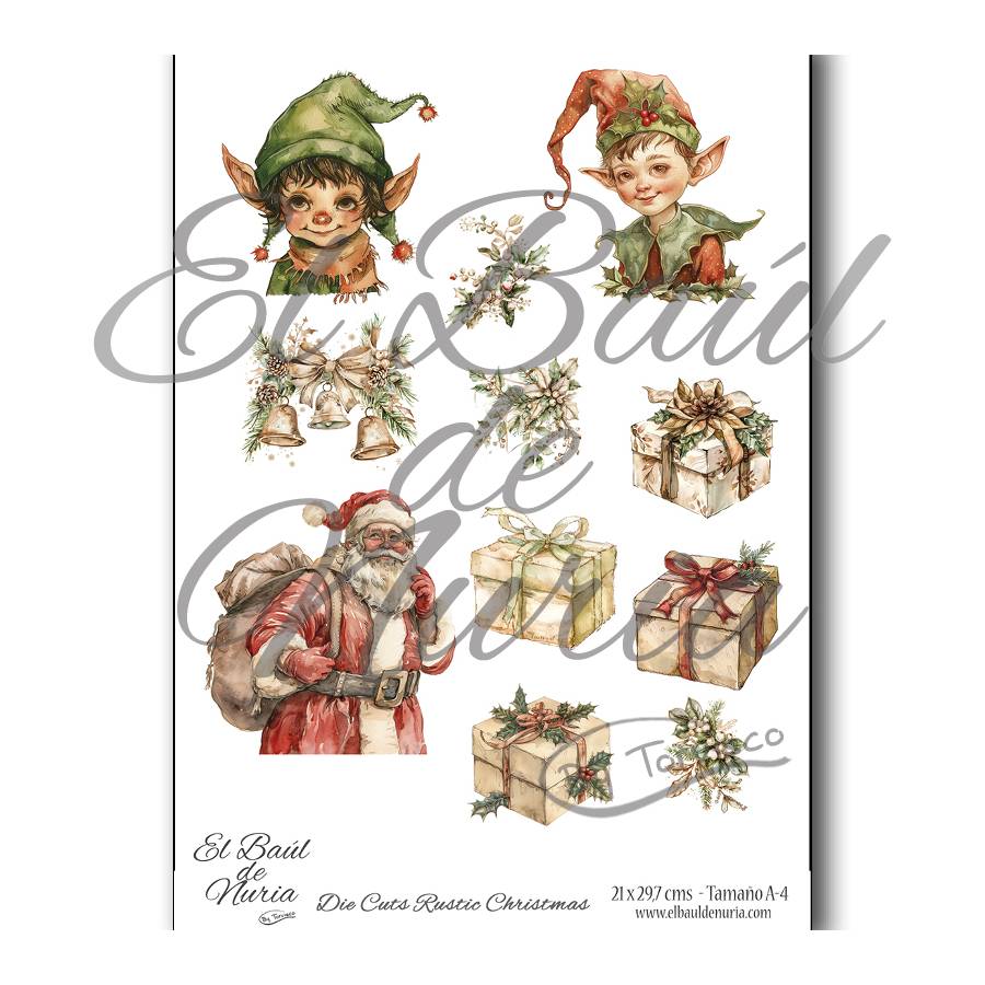 Die Cuts scrapbooking Rustic Christmas