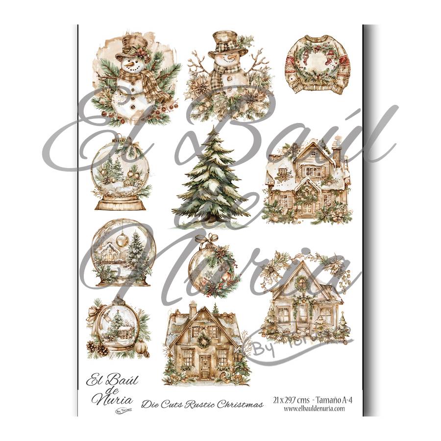 Die Cuts scrapbooking Rustic Christmas