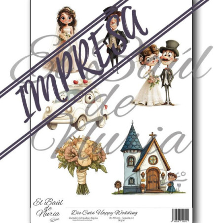 Die Cuts "Happy Wedding"