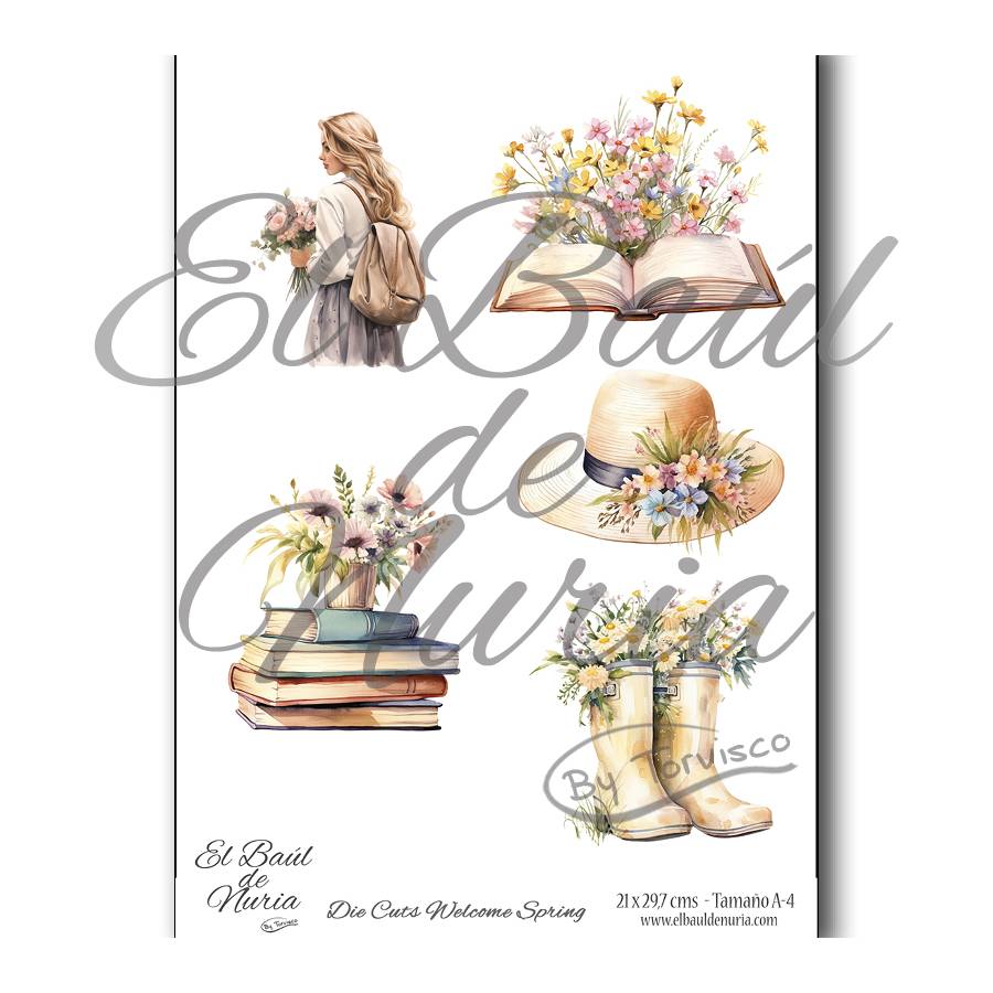 Die Cuts scrapbooking Welcome Spring