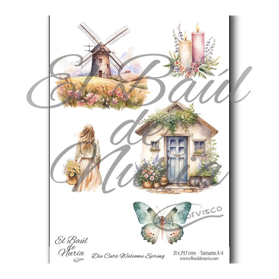 Die Cuts scrapbooking Welcome Spring