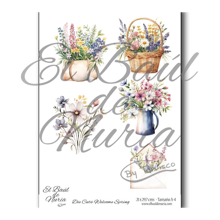Die Cuts scrapbooking Welcome Spring