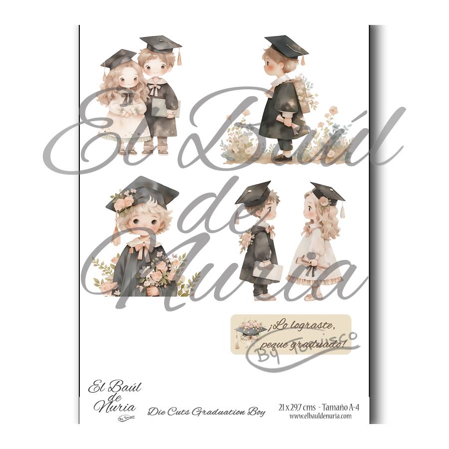 Die Cuts scrapbooking Graduation Boy