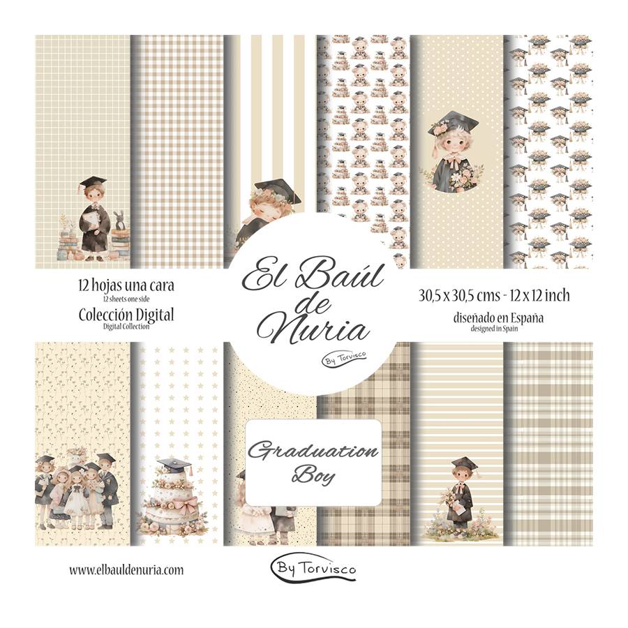 Colección scrapbooking digital Graduation Boy Colección scrapbooking digital Graduation Boy