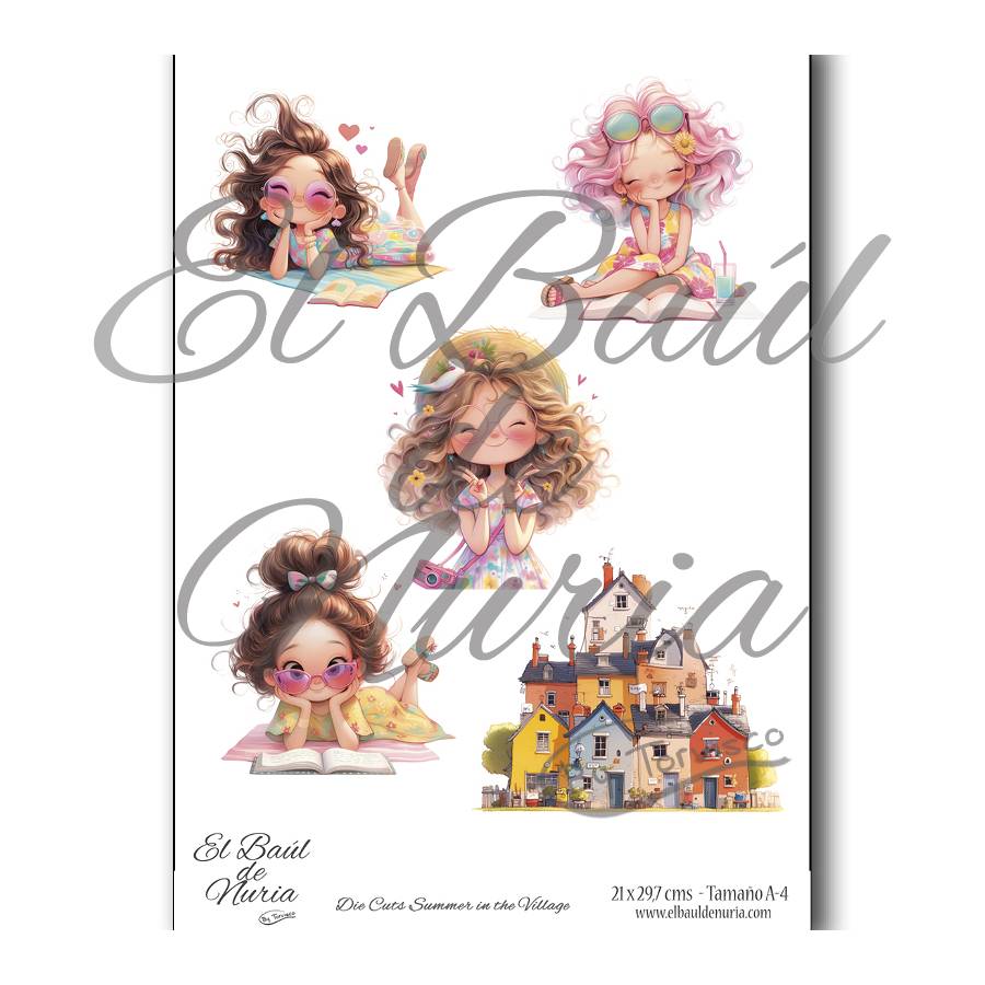 Die Cuts scrapbooking Summer in the Village