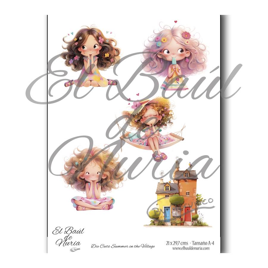 Die Cuts scrapbooking Summer in the Village