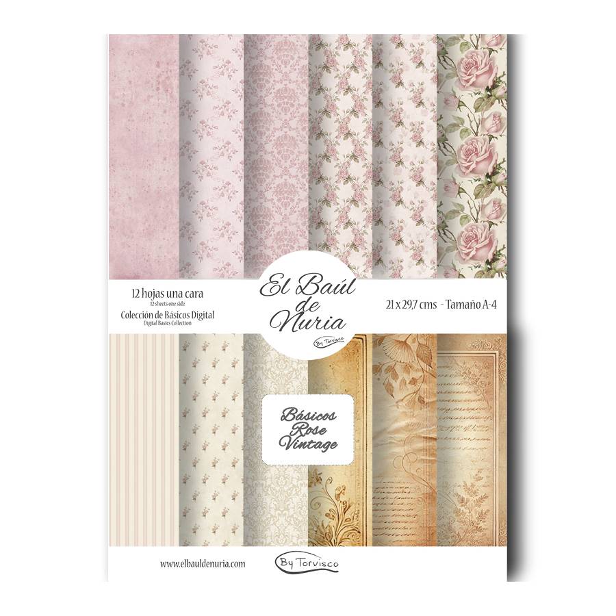 Básicos scrapbooking Rose Vintage Básicos scrapbooking Rose Vintage