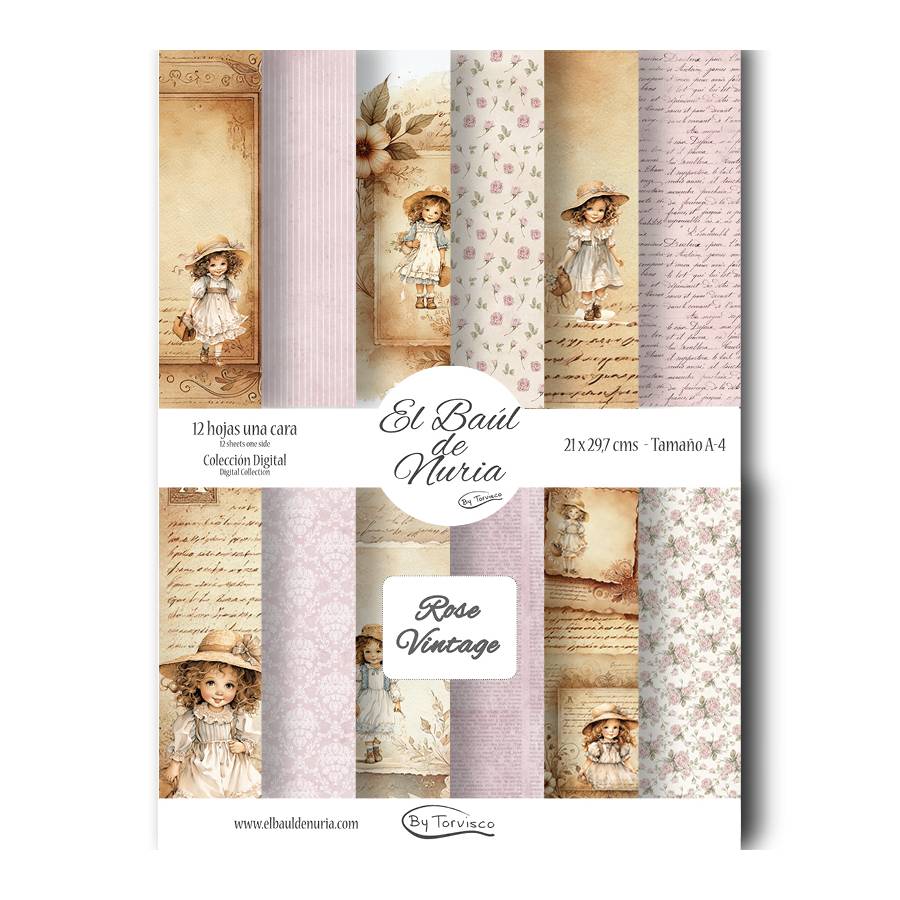 Colección scrapbooking Rose Vintage Colección scrapbooking Rose Vintage