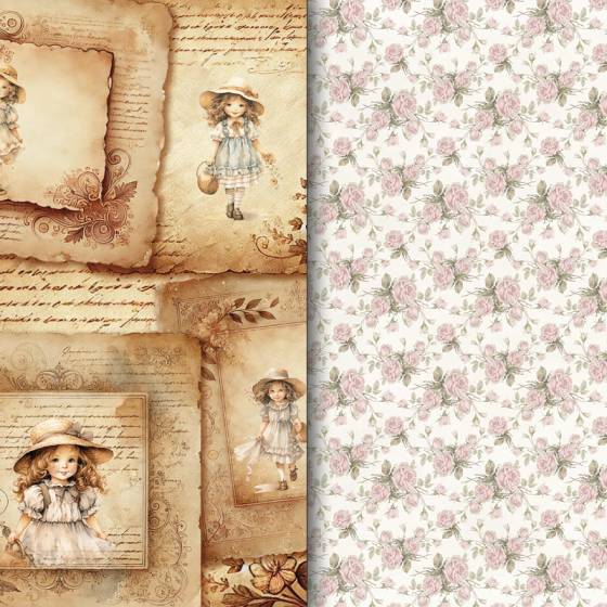 Colección scrapbooking Rose Vintage