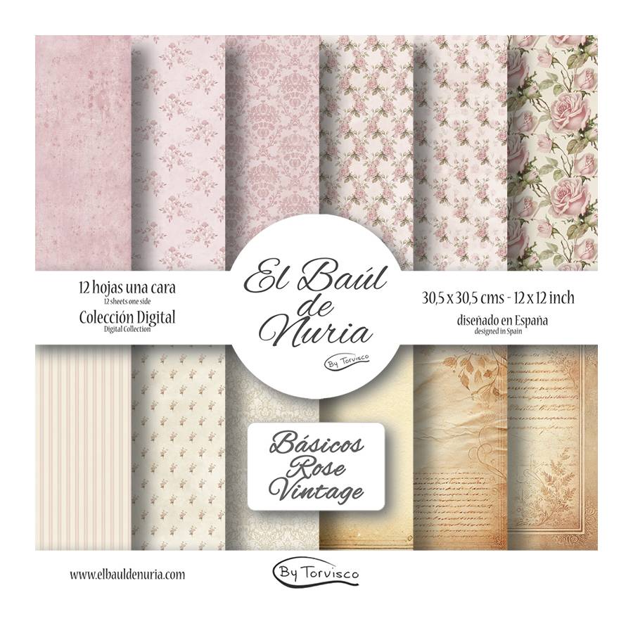 Básicos scrapbooking Rose Vintage Básicos scrapbooking Rose Vintage