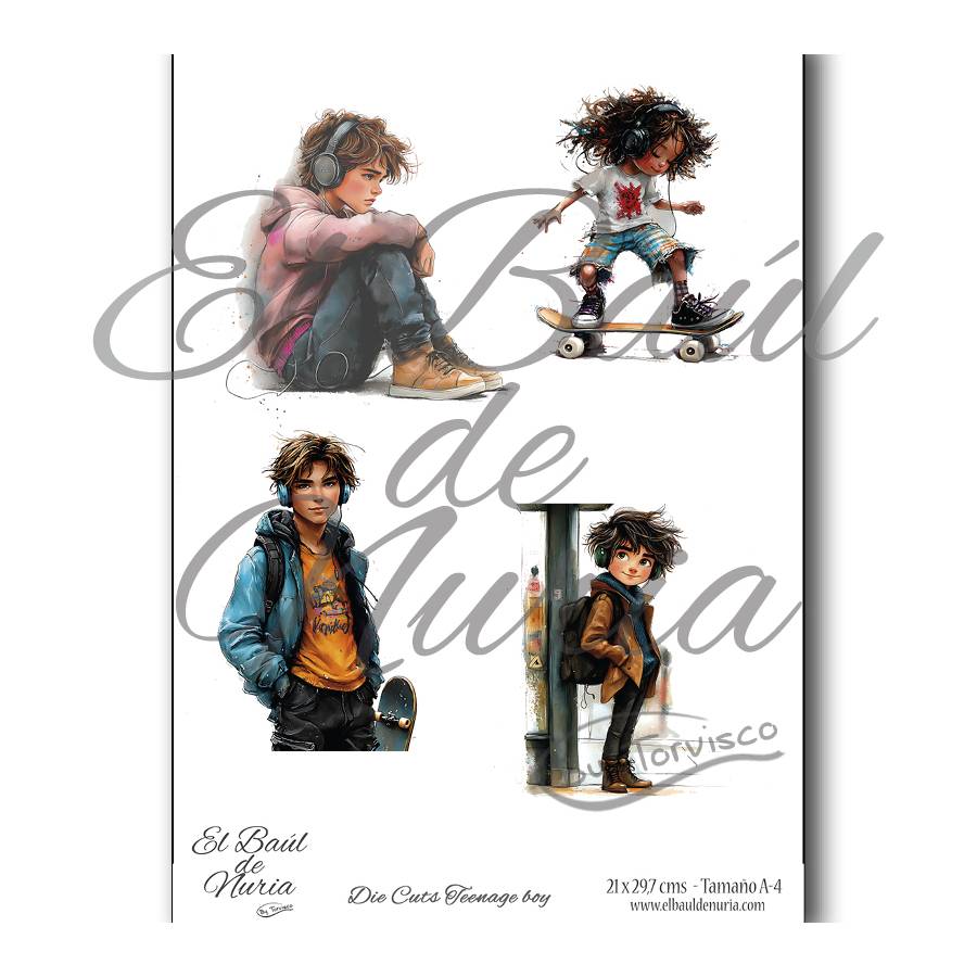 Die Cuts dcrapbooking Teenage boy