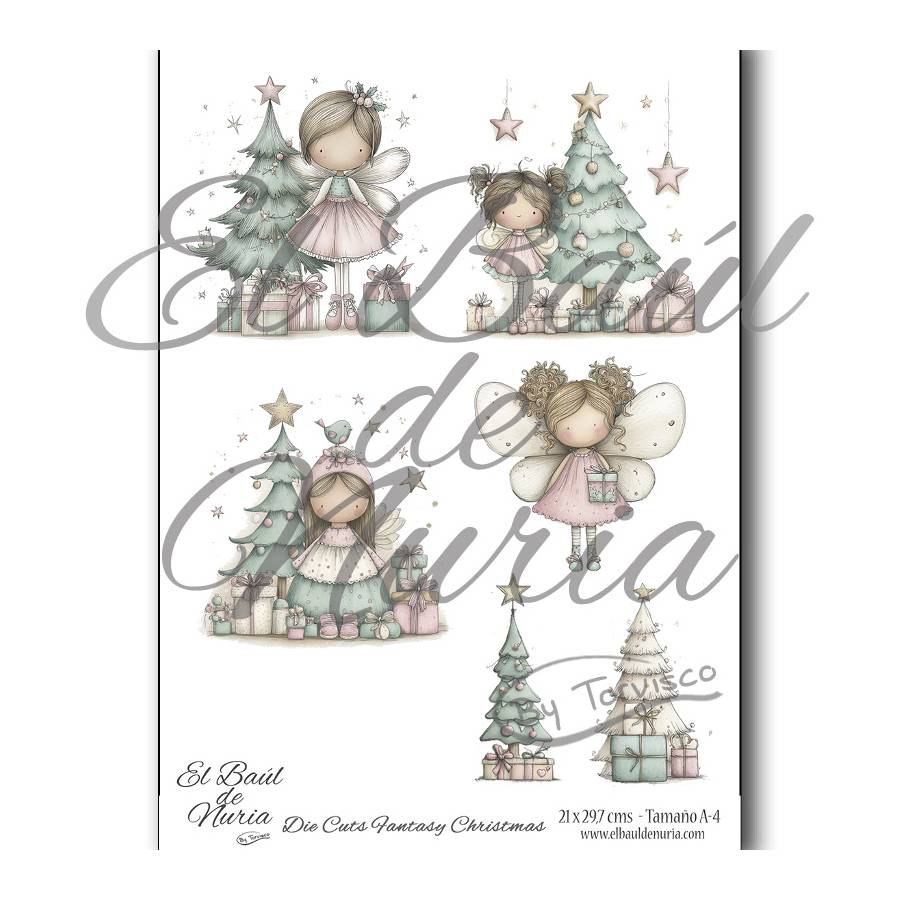 Die Cuts scrapbooking Fantasy Christmas