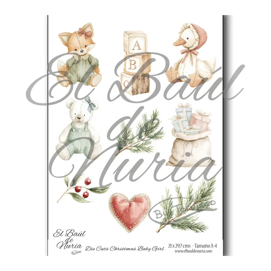 Die Cuts Christmas Baby Girl
