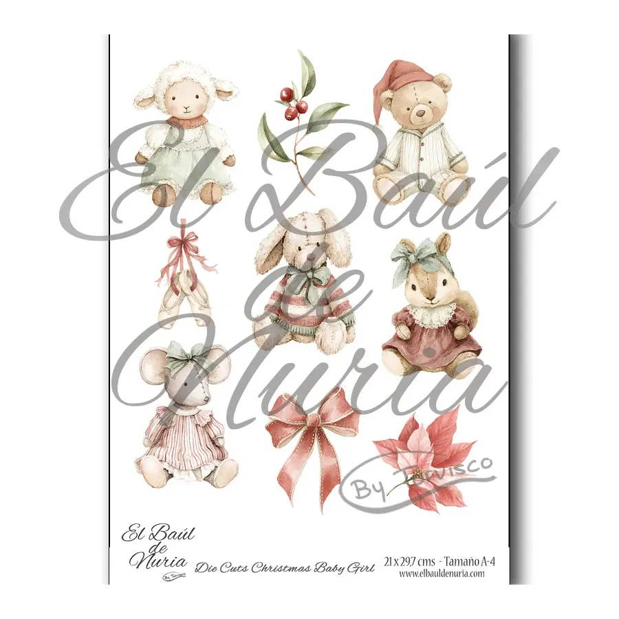 Die Cuts Christmas Baby Girl
