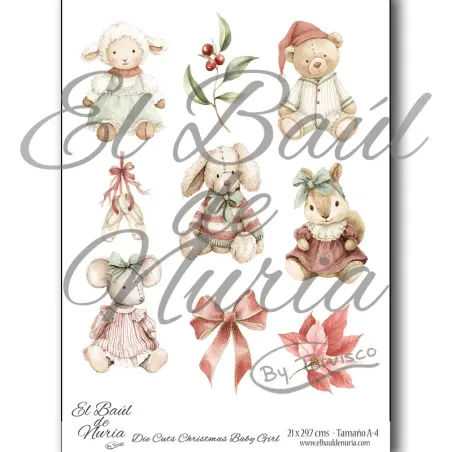 Die Cuts Christmas Baby Girl