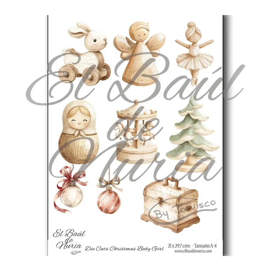 Die Cuts Christmas Baby Girl