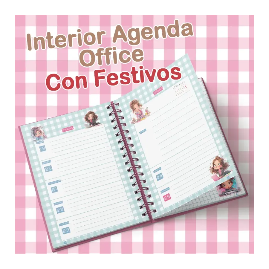 Interior Agenda Office 2026 con festivos nacionales