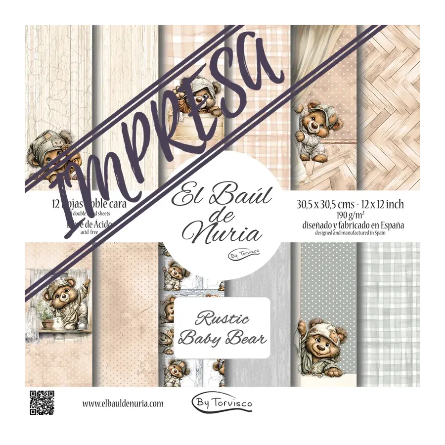 Colección "Rustic Baby Boy Bear"