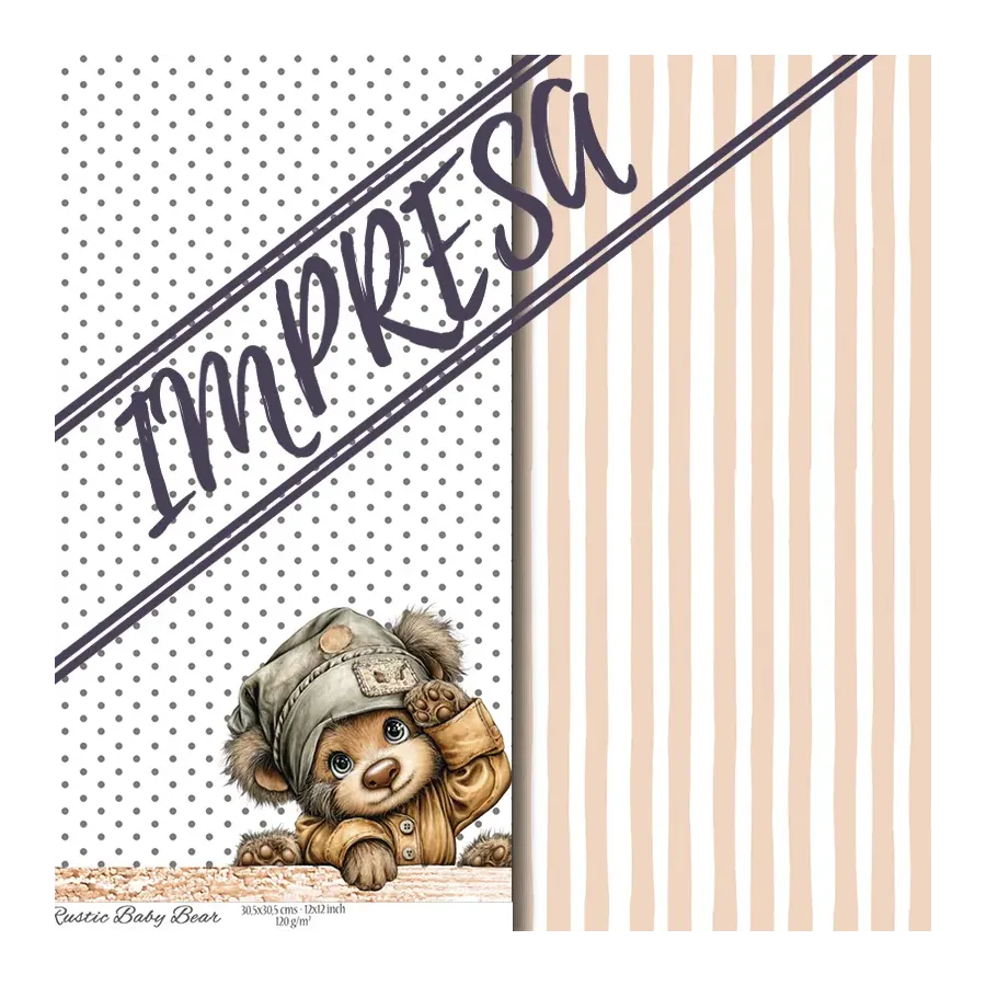 Vellum "Rustic Baby Boy Bear"