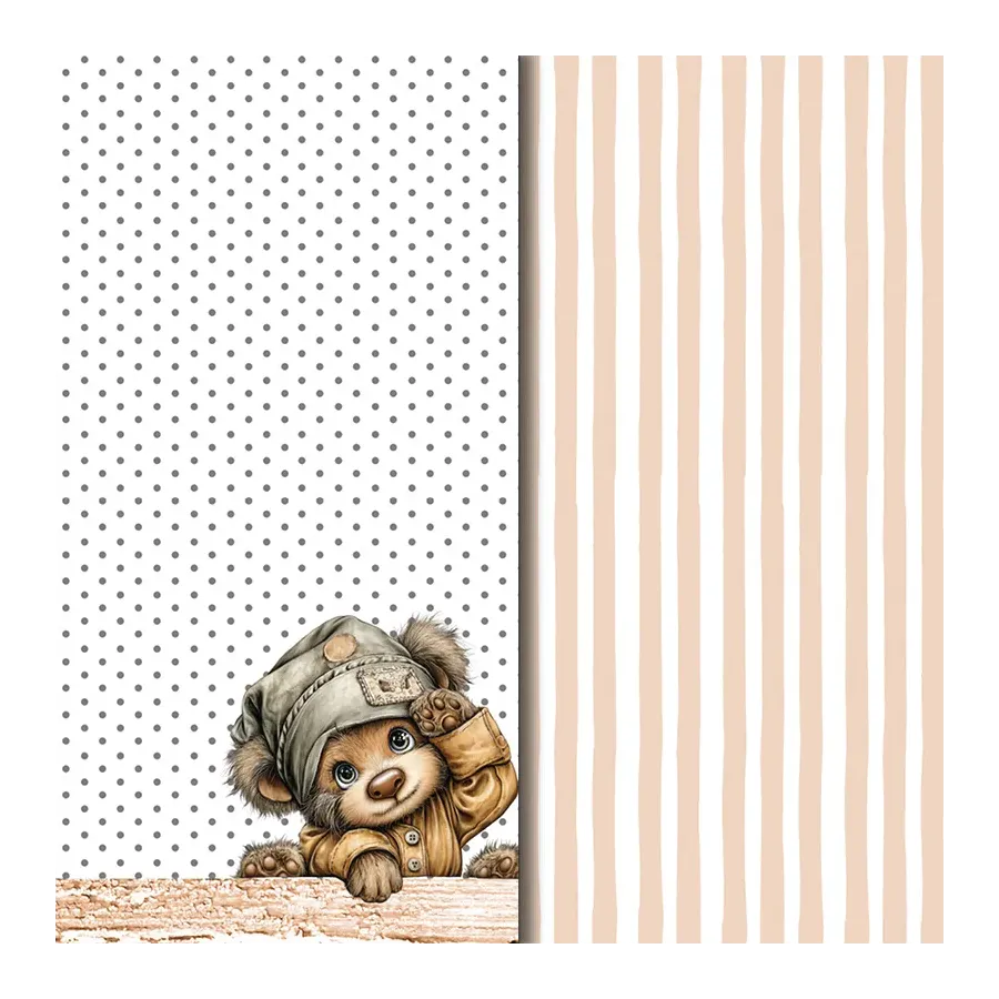 Diseños Vellum Rustic Baby Boy Bear