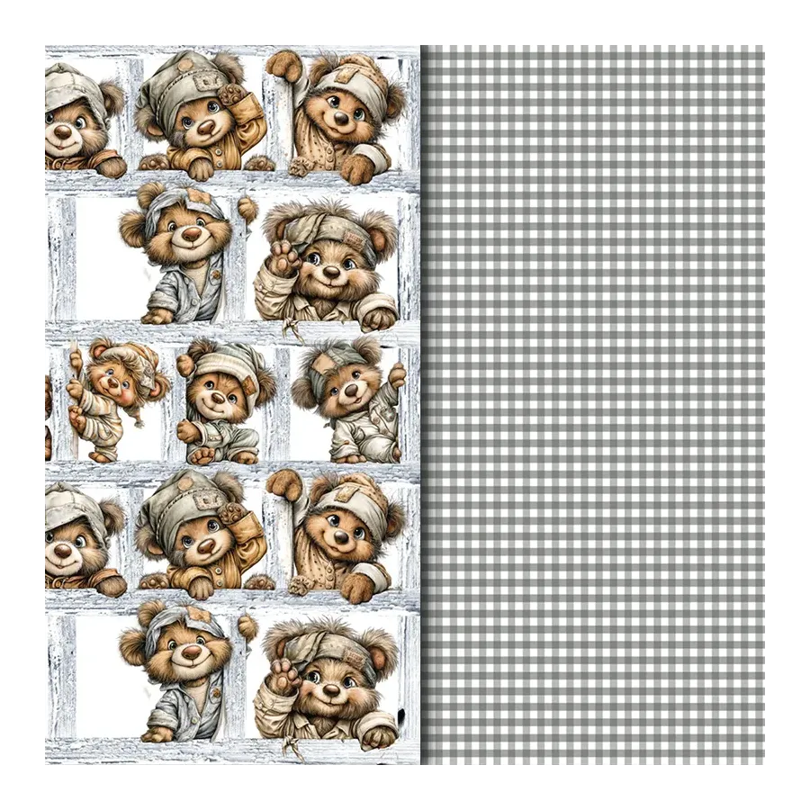 Diseños Vellum Rustic Baby Boy Bear