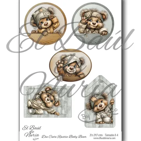 Die Cuts Rustic Baby Boy Bear