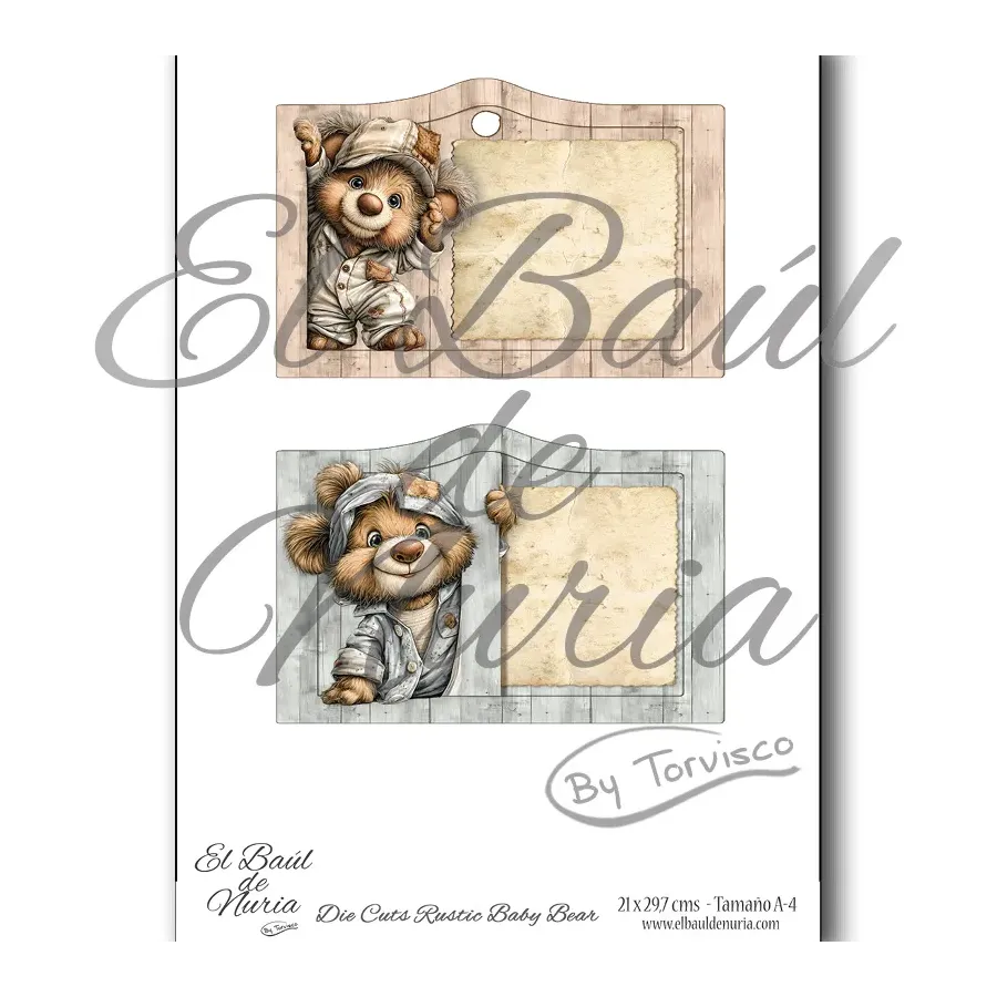 Die Cuts Rustic Baby Boy Bear