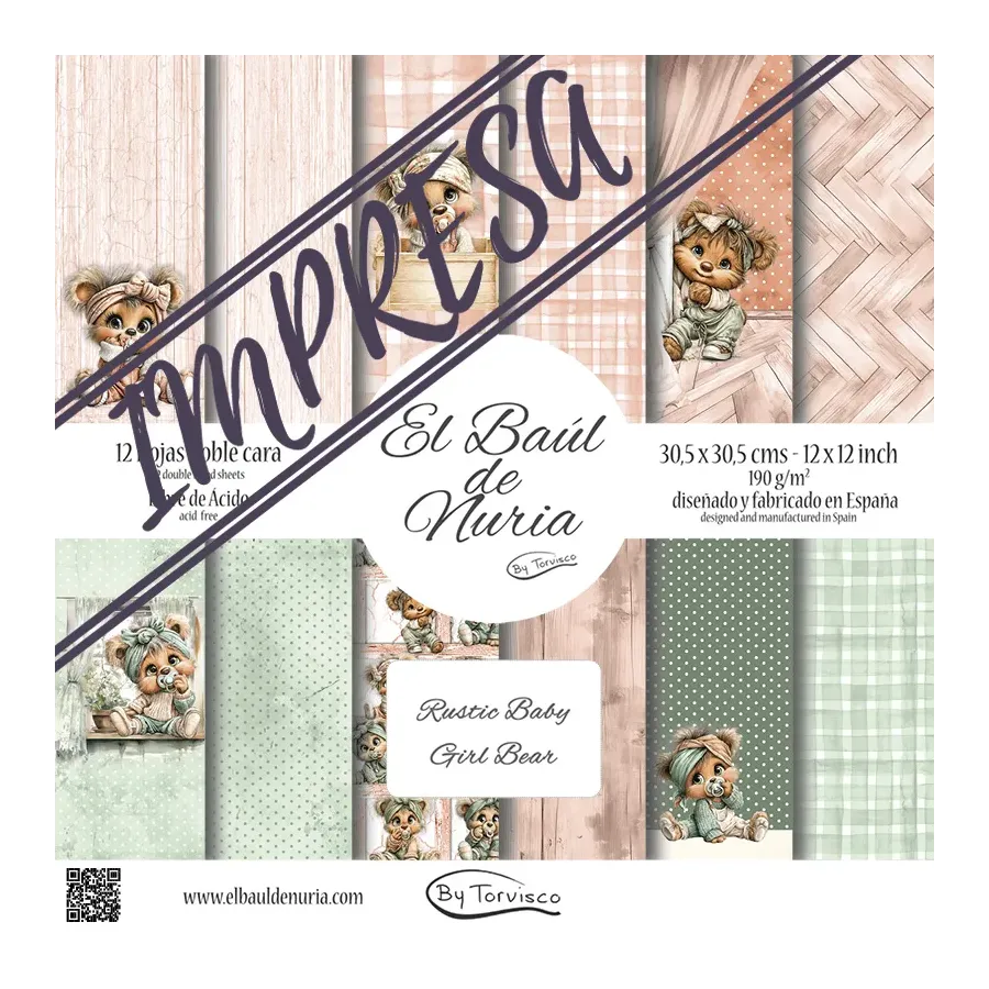 Colección "Rustic Baby Girl Bear"
