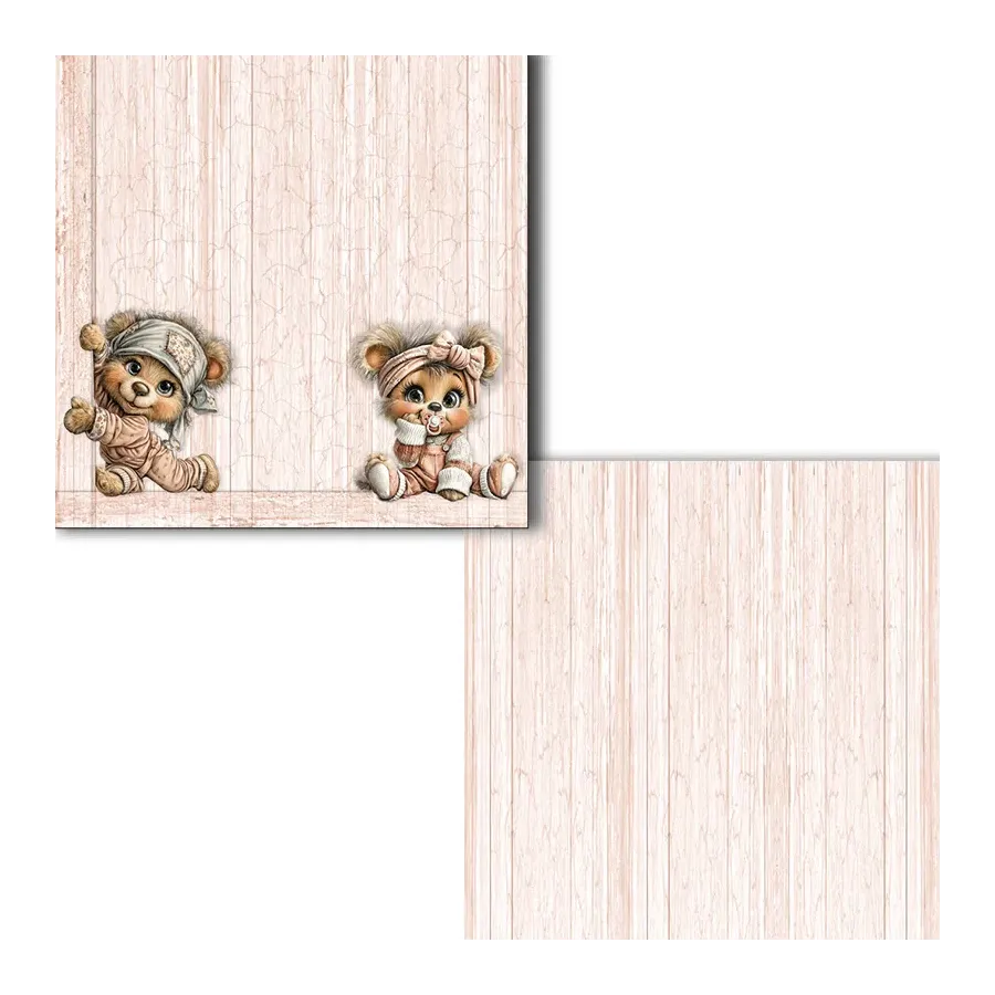 Colección "Rustic Baby Girl Bear"