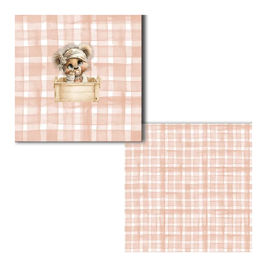 Colección "Rustic Baby Girl Bear"