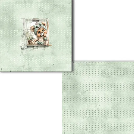 Colección "Rustic Baby Girl Bear"