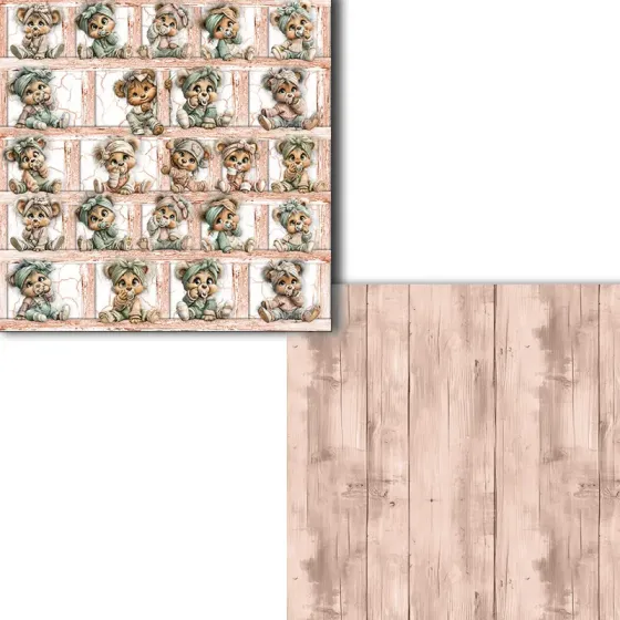 Colección "Rustic Baby Girl Bear"
