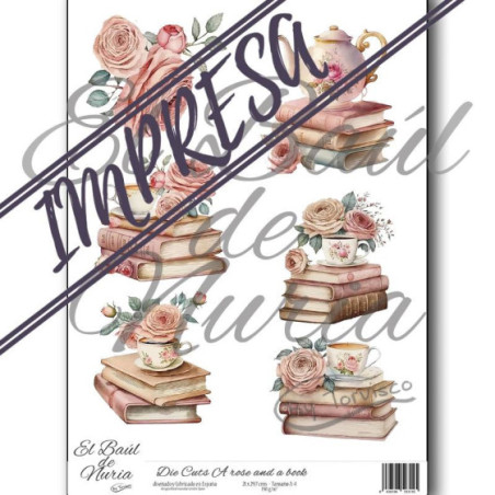 Die Cuts "A rose and a book"